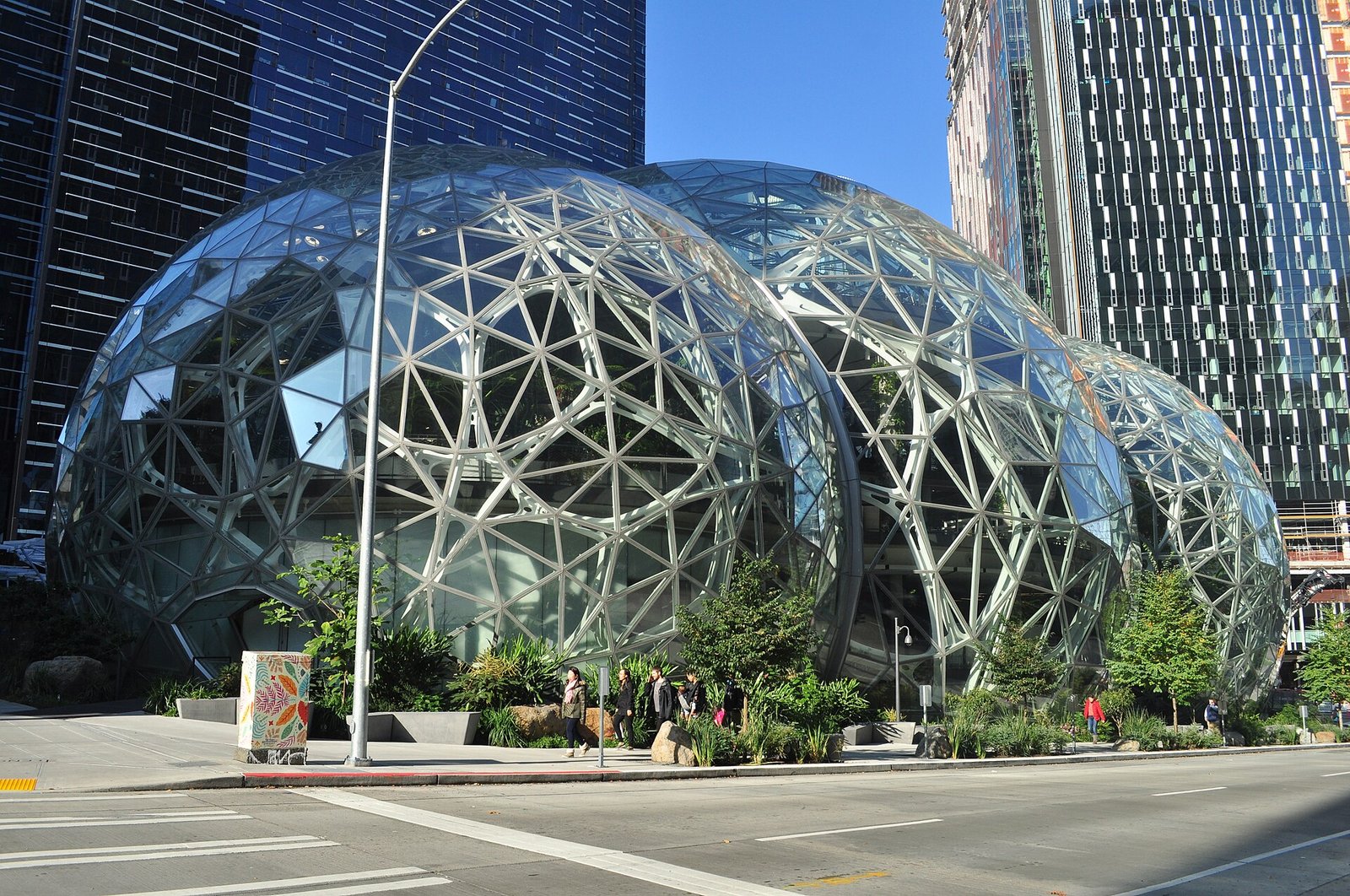 Las esferas de cristal del campus de Amazon en Seattle